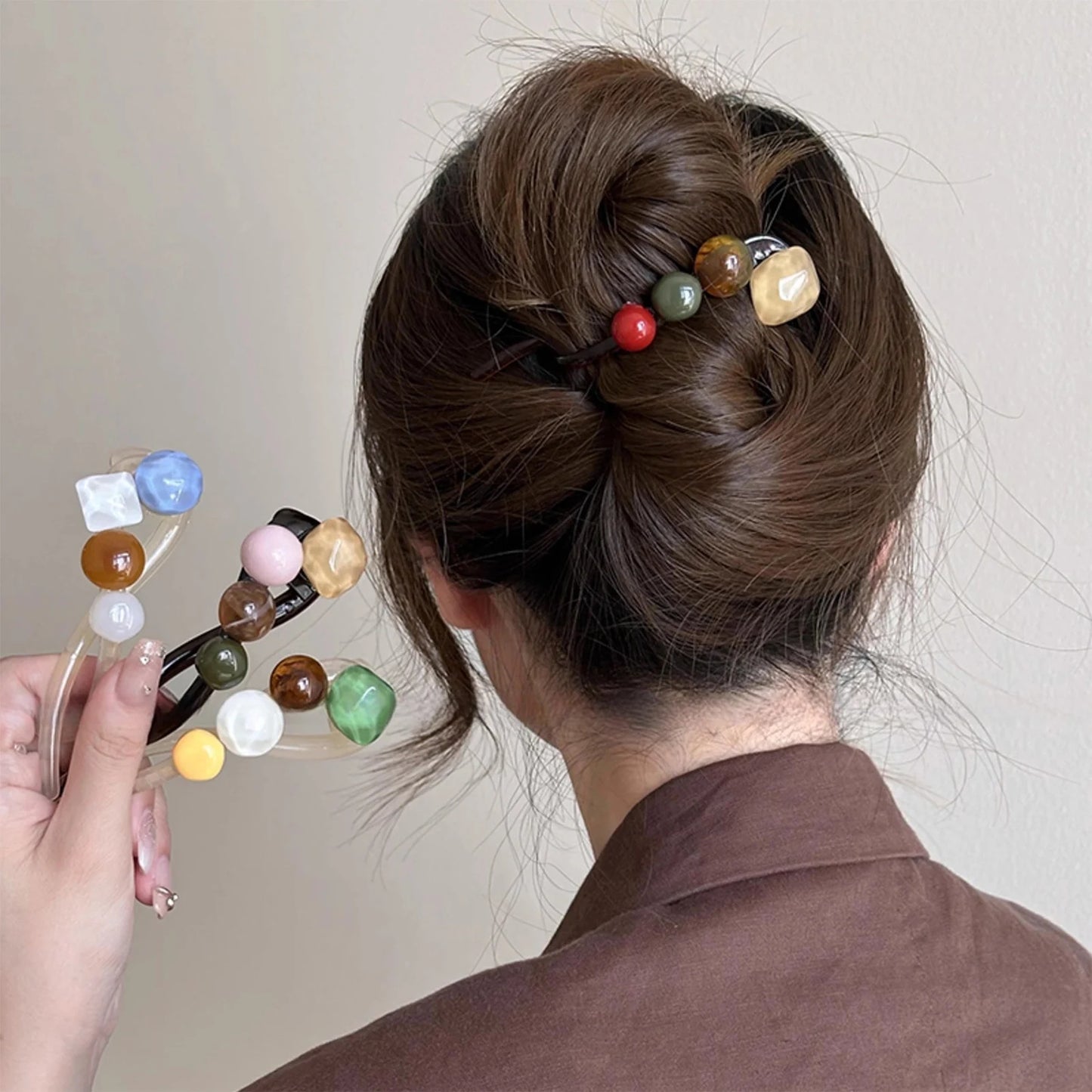 Summer Barrettes For Women Vintage Colorful Ball Shape Hairpin Daily
