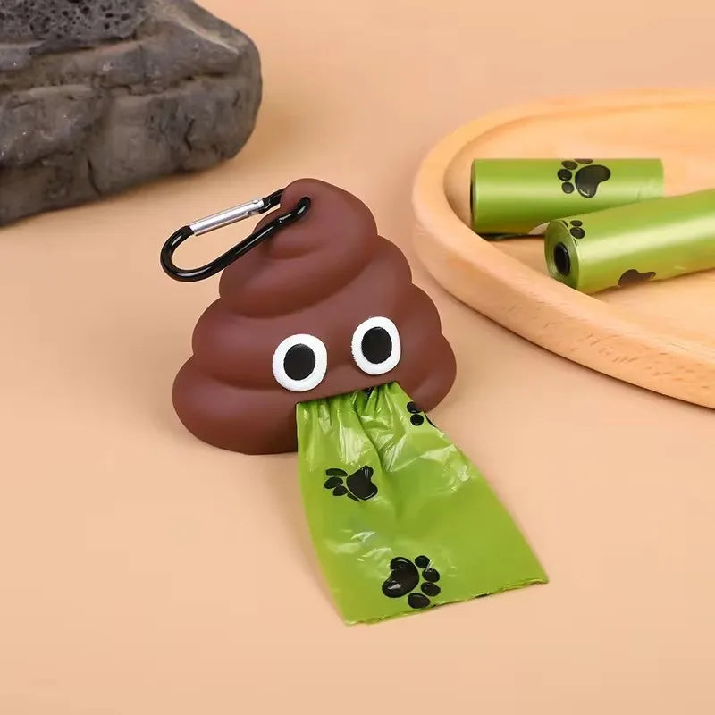 Pet Fecal Bag Dispenser Cat Dog Outdoor Garbage Pocket Hanging Buckle