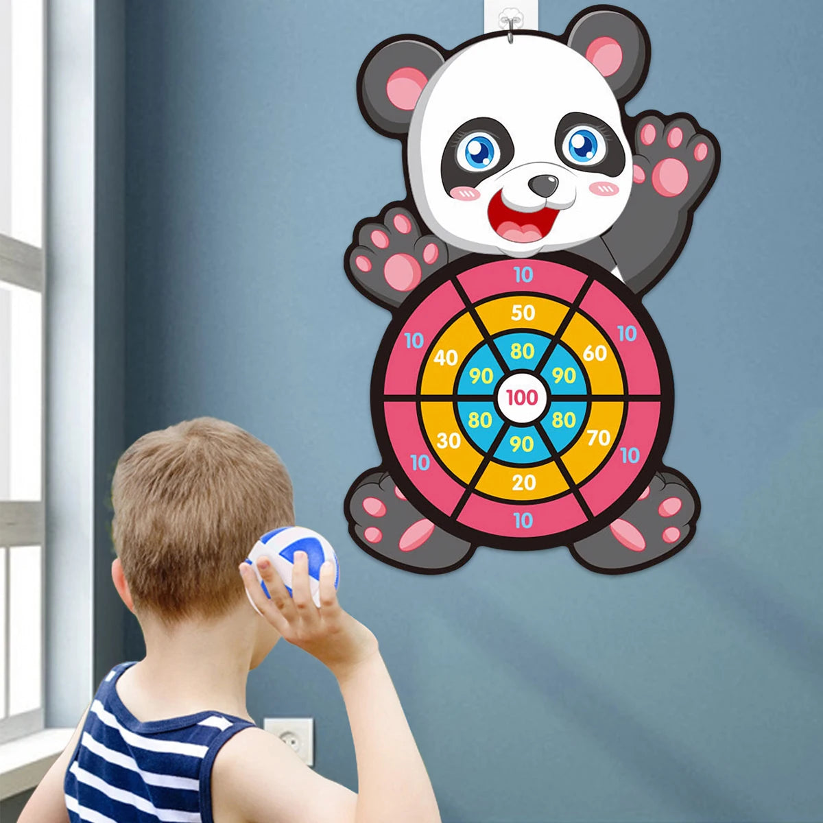 Jungle Animal Dart Plate Board Panda Safari Birthday Party Favors Kids