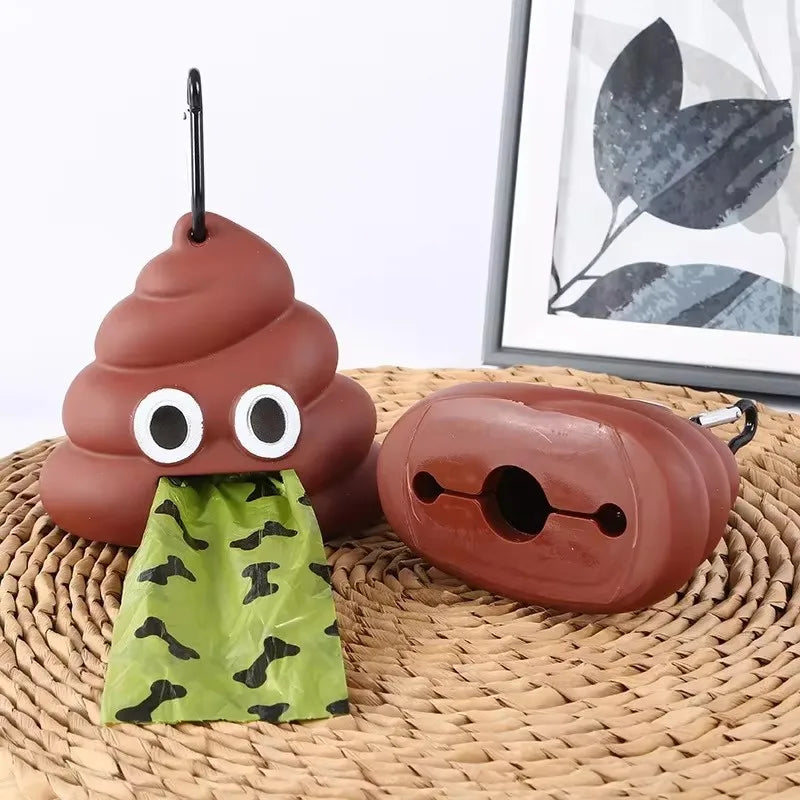 Pet Fecal Bag Dispenser Cat Dog Outdoor Garbage Pocket Hanging Buckle