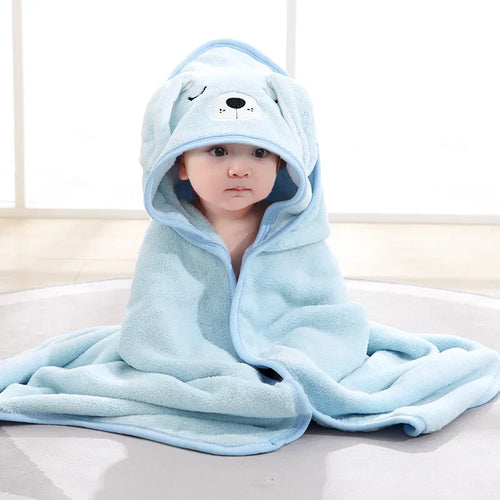 Baby Hooded Bath Towels Cartoon Animal Newborn Soft Towel Blanket