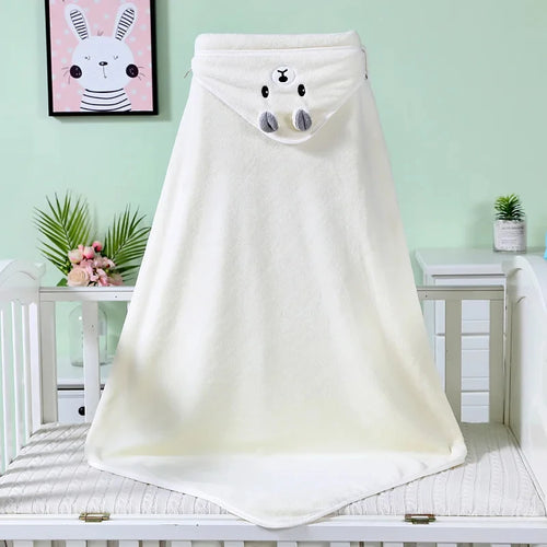 Baby Hooded Bath Towels Cartoon Animal Newborn Soft Towel Blanket