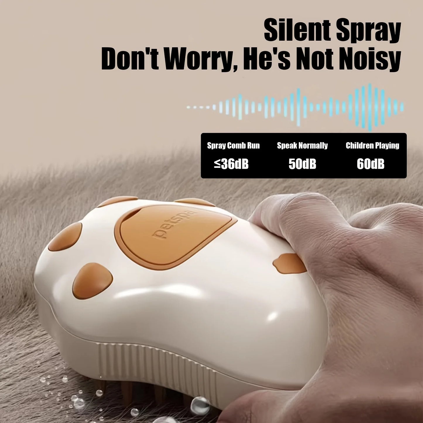 3 In 1 Cat Dog Steamy Brush, Silicone Self-Cleaning Spray Cat Brush