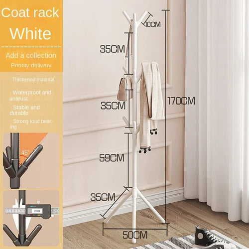 Clothes Rack Stand Tree Branch Shape Multi Hook Mobile and Convenient