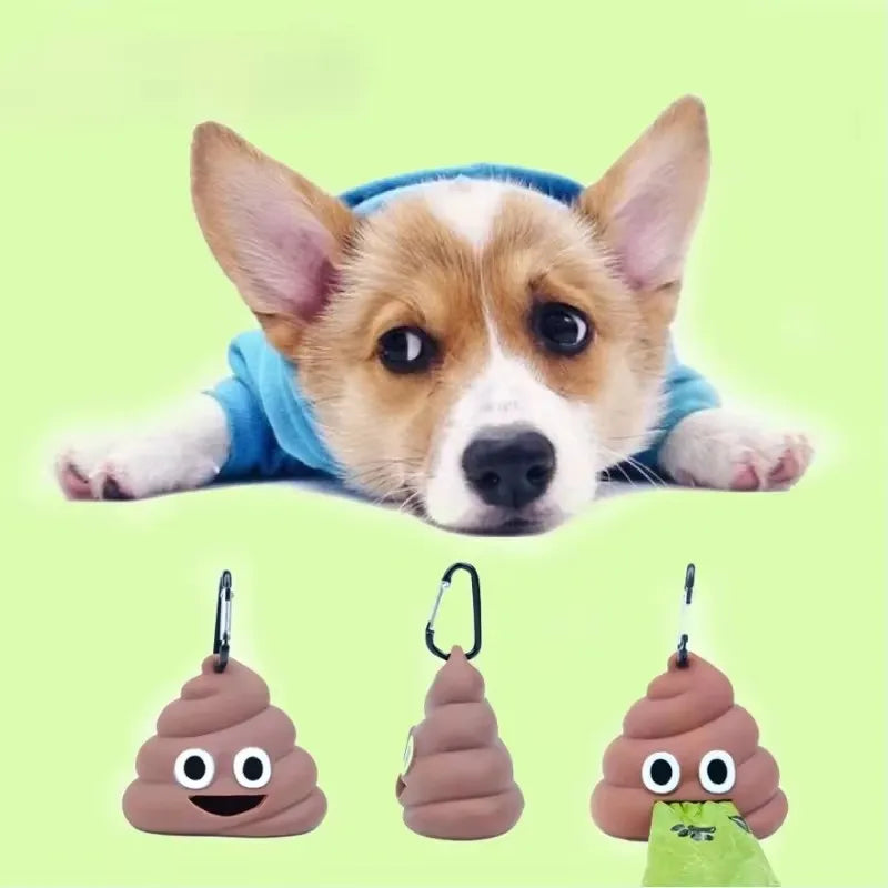 Pet Fecal Bag Dispenser Cat Dog Outdoor Garbage Pocket Hanging Buckle