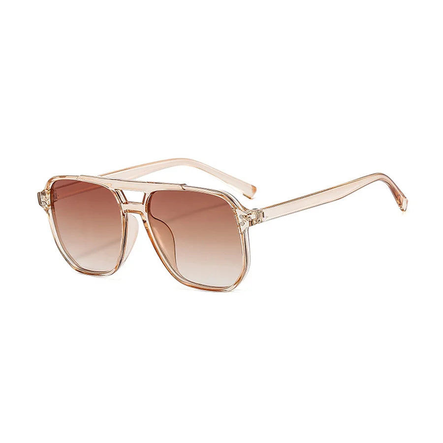 Women's Men's Square Sunglasses Retro Polygonal Sunglasses Black Retro