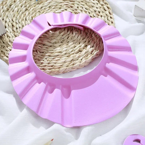 Baby Shower Soft Cap Adjustable Hair Wash Hat for Kids Ear Protection