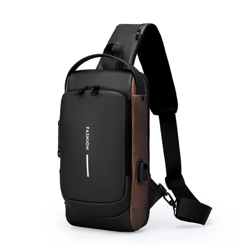 New Brand Designer Men Crossbody Bag PU Leather Classic Anti-Theft