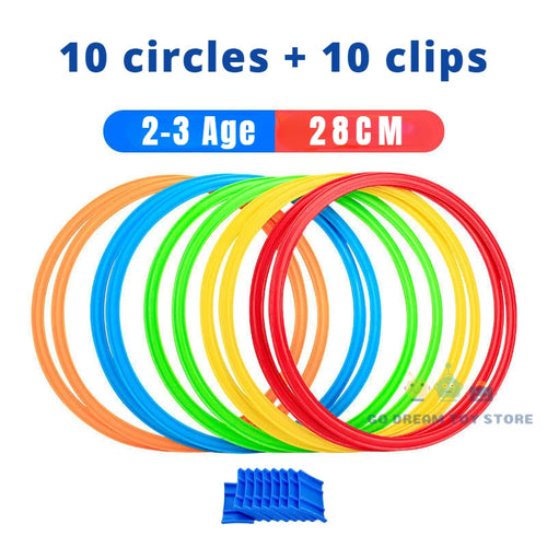 Outdoor Kids Funny Physical Training Sport Toys Lattice Jump Ring Set