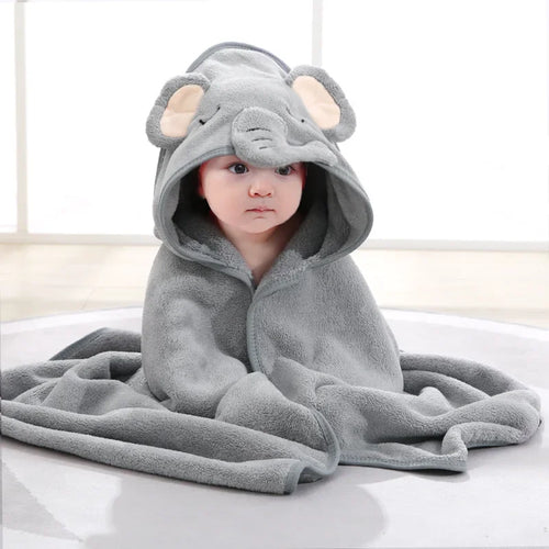 Baby Hooded Bath Towels Cartoon Animal Newborn Soft Towel Blanket