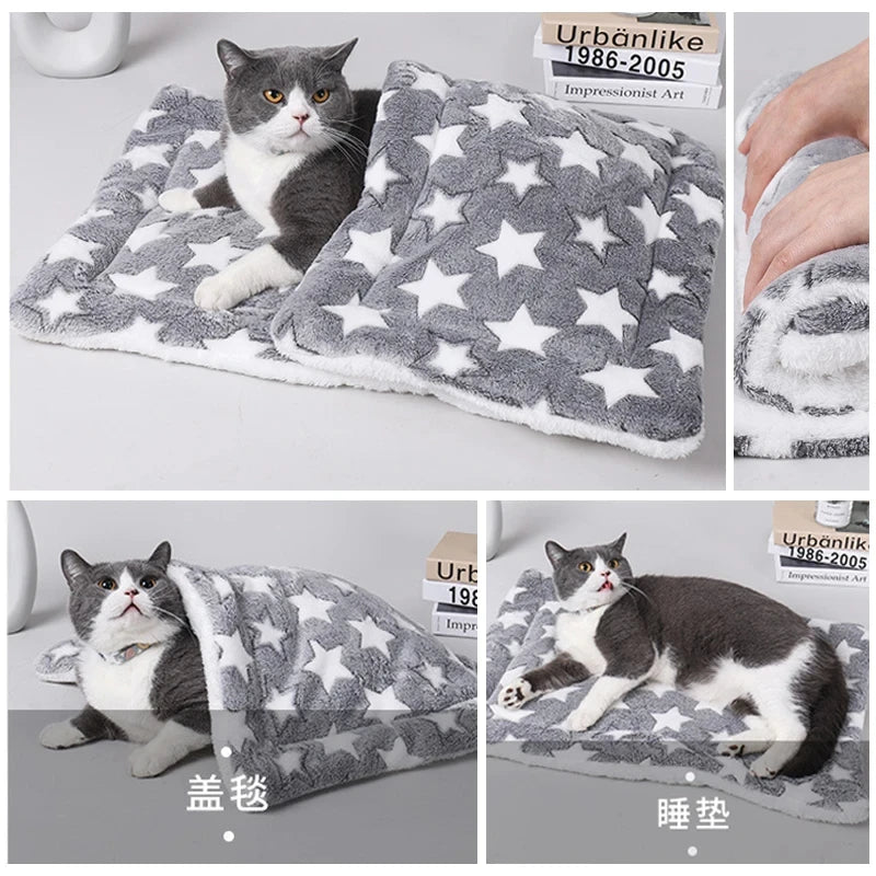 Flannel Pet Sleeping Mat Dog Bed Cat Litter Puppy Bed Dog Sofa Lovely