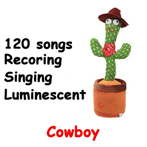 A talking cactus toy that can be charged, recorded, and repeated.