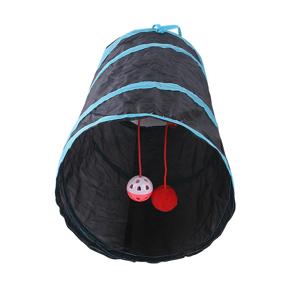 Cat Tunnel Foldable Cats Tunnel Cat Toy Breathable Drill Barrel for