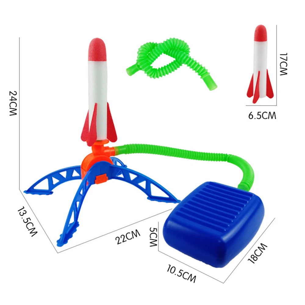 Kid Air Rocket Foot Pump Launcher Outdoor Air Pressed Stomp Soaring