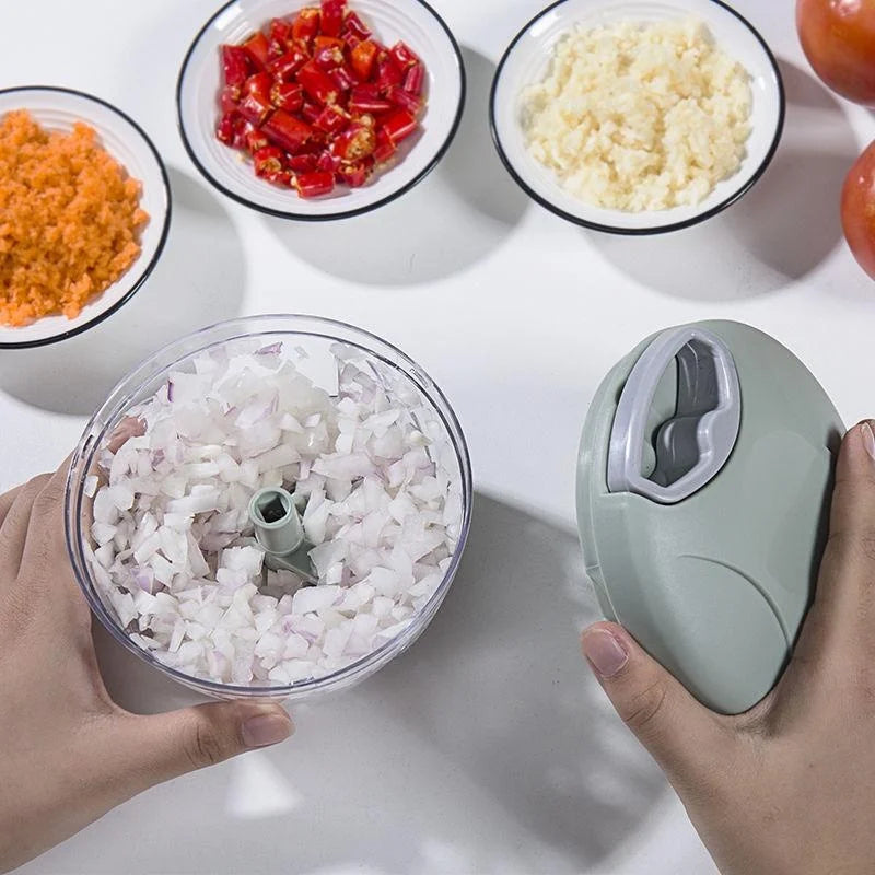 500/900ML Manual Meat Mincer Garlic Chopper Rotate Garlic Press