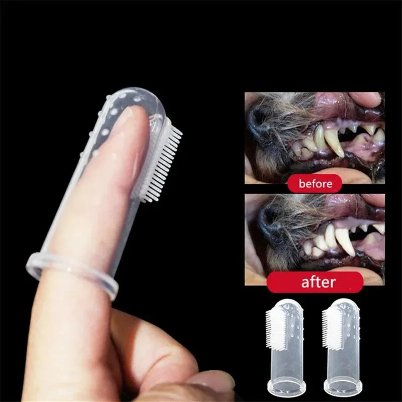 Soft pet finger toothbrush Teddy dog toothbrush tartar dental care dog