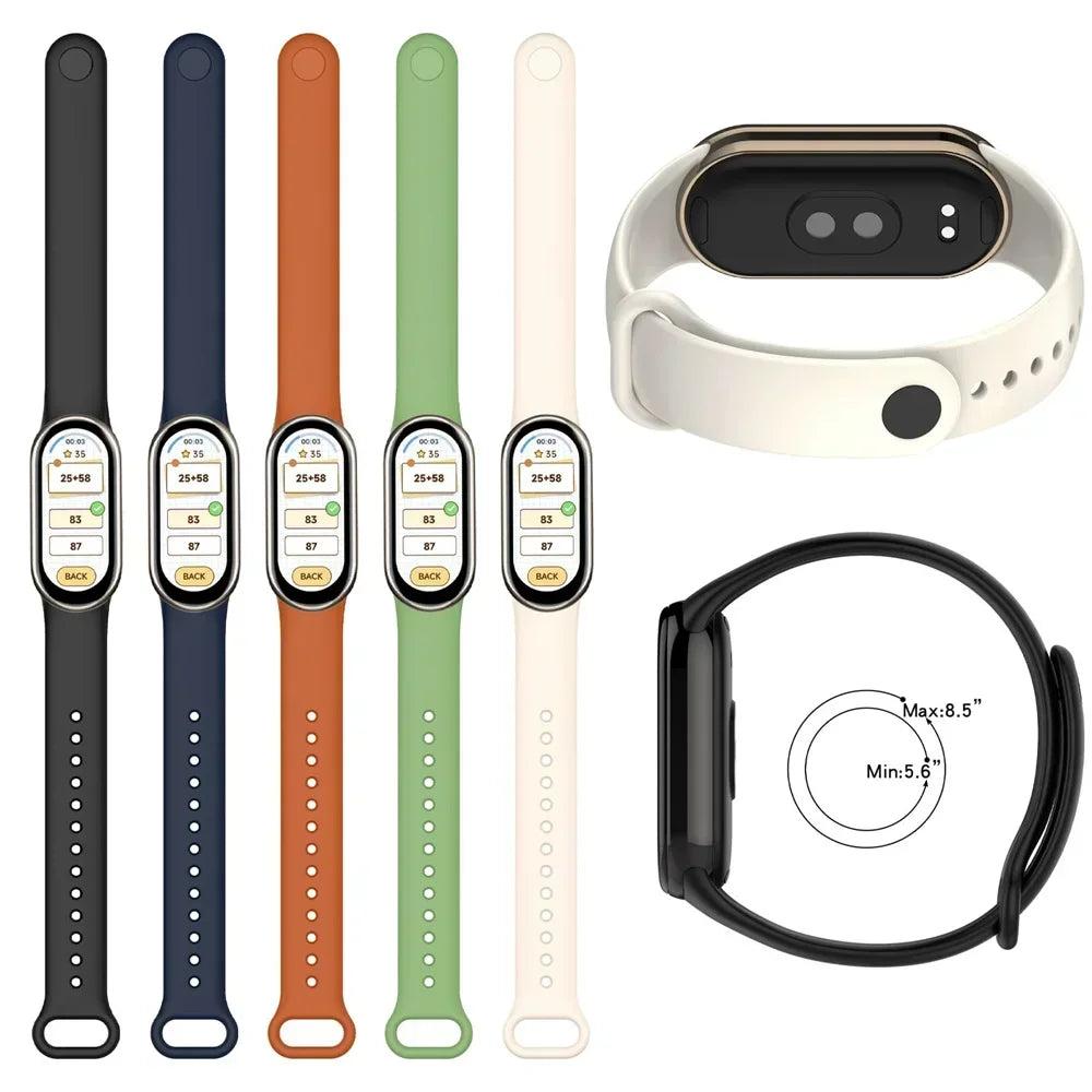 Silicone Strap For Xiaomi Mi band 8-8 NFC Sport Belt Replacement