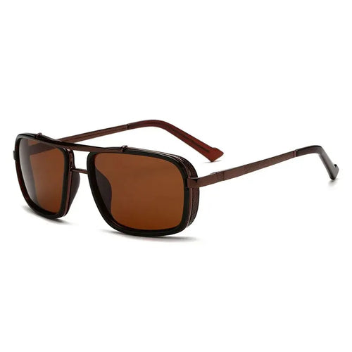 New Sunglasses Punk Sunglasses New Men's Square Uv400 Twin-beam