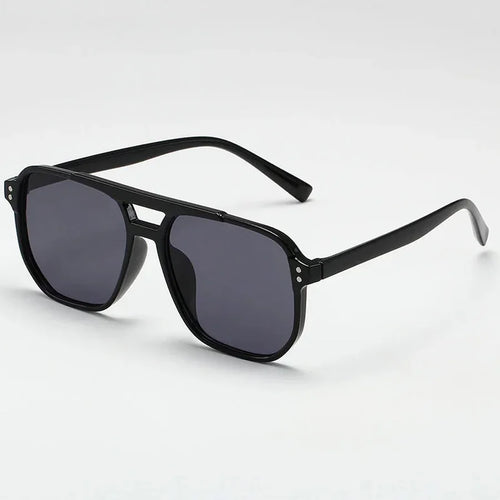 Women's Men's Square Sunglasses Retro Polygonal Sunglasses Black Retro