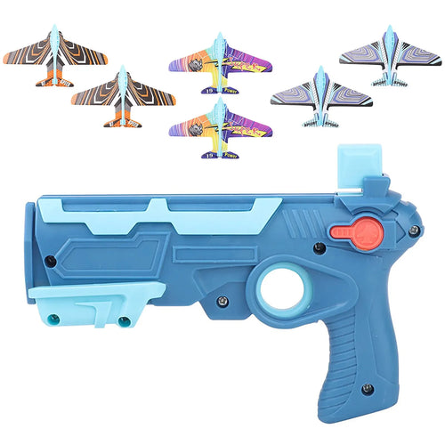 HOT!Airplane Launcher Bubble Catapult With 6 Small Plane Toy Funny
