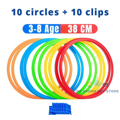 Outdoor Kids Funny Physical Training Sport Toys Lattice Jump Ring Set
