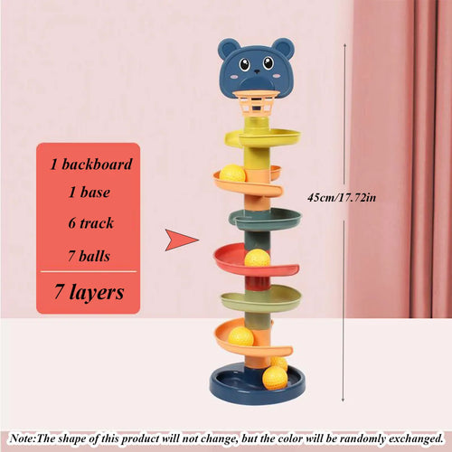 Different Layers Baby Track Rolling Ball Toy Early Educational Puzzle