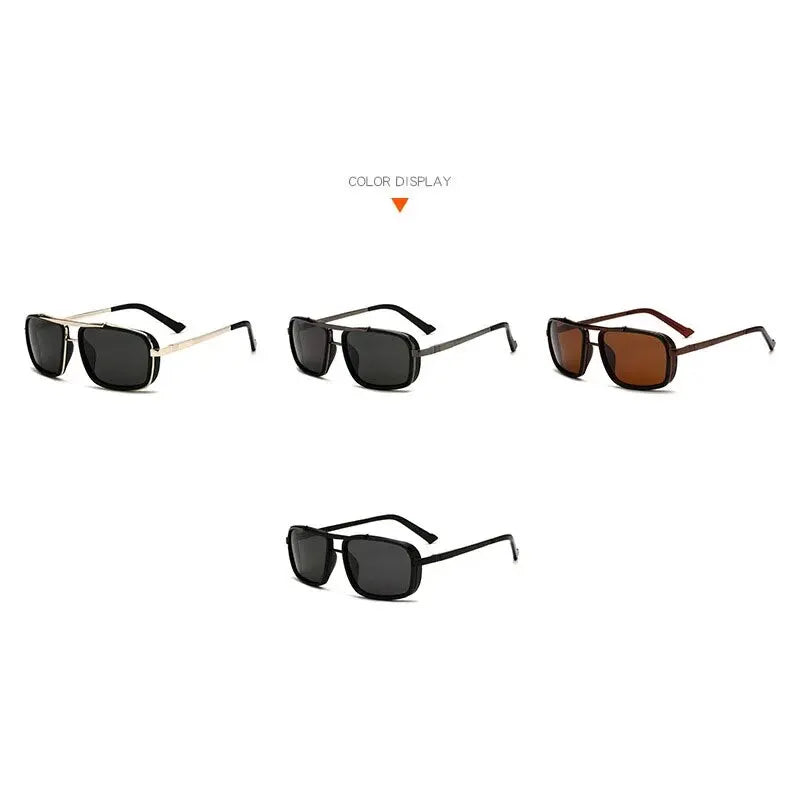 New Sunglasses Punk Sunglasses New Men's Square Uv400 Twin-beam