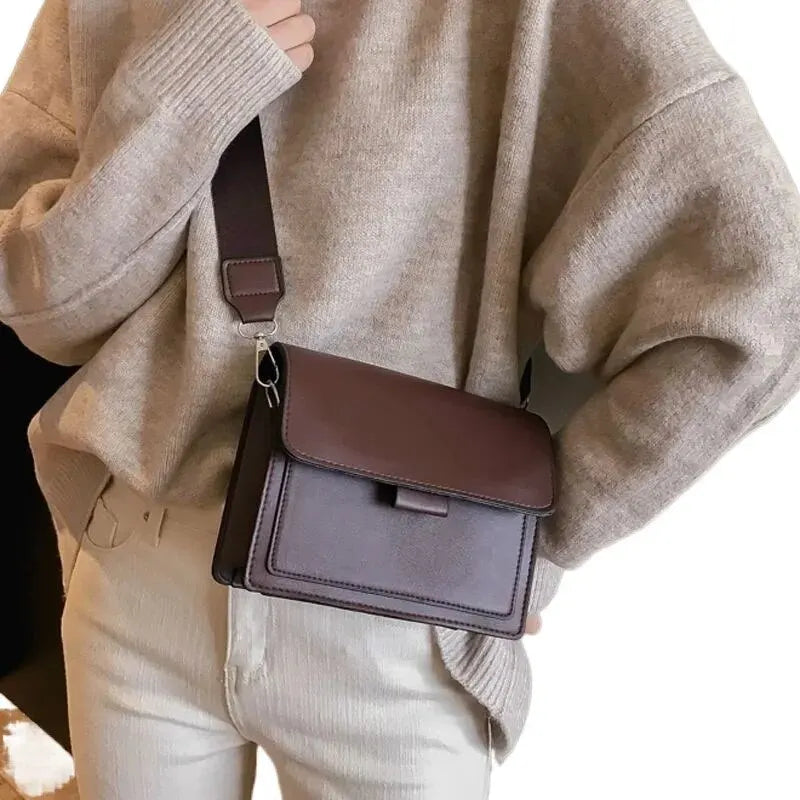 Classic Designer PU Leather Crossbody Bag for Women Travel Handle