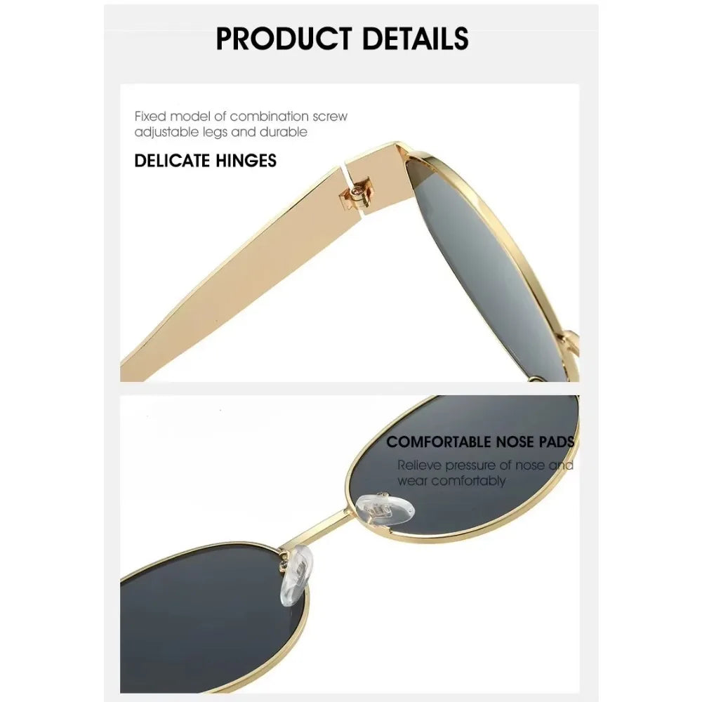 Luxury Metal Brand Sunglasses for Men and Women Unisex Designer