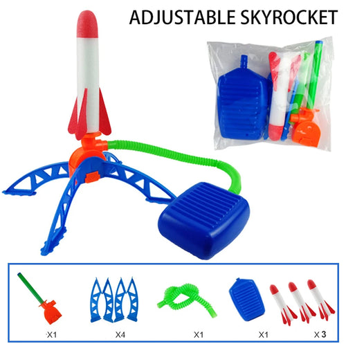 Kid Air Rocket Foot Pump Launcher Outdoor Air Pressed Stomp Soaring