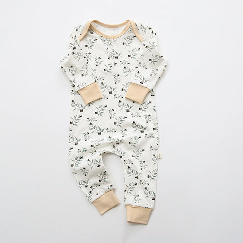 Baby Floral Graphic Envelope Collar Design Soft Cotton Nordic Style