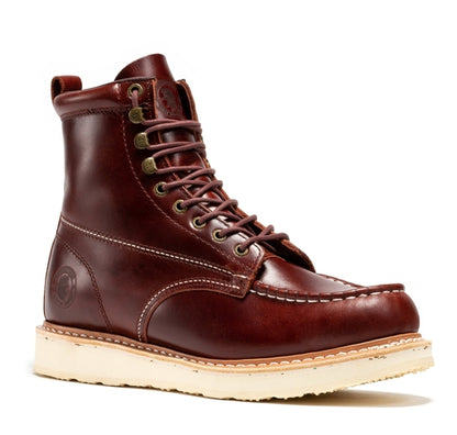 ROCKROOSTER Norwood Cherry Brown Men's 6 inch Soft Toe Wedge Work