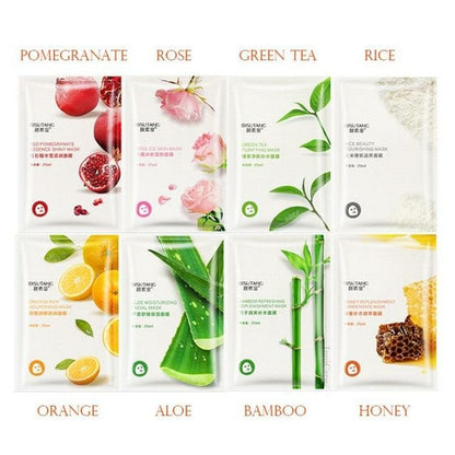 8pcs Natural Plant Face Mask Beauty Skincare Masks Moisturizing Anti