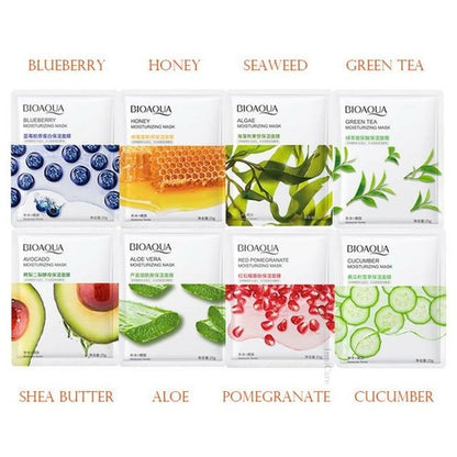 8pcs Natural Plant Face Mask Beauty Skincare Masks Moisturizing Anti