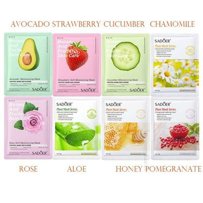 8pcs Natural Plant Face Mask Beauty Skincare Masks Moisturizing Anti