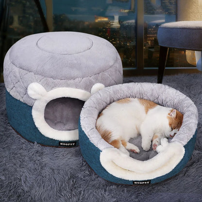 HOOPET Cat Bed House Soft Plush Kennel Puppy Cushion Small Dogs Cats