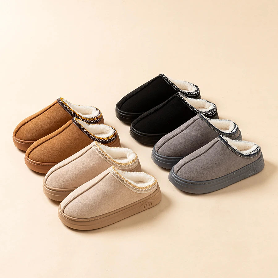 Winter Women's Slipper Fashion Fuzzy Fur Anti-slip Soft Sole Outdoor