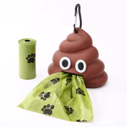 Pet Fecal Bag Dispenser Cat Dog Outdoor Garbage Pocket Hanging Buckle