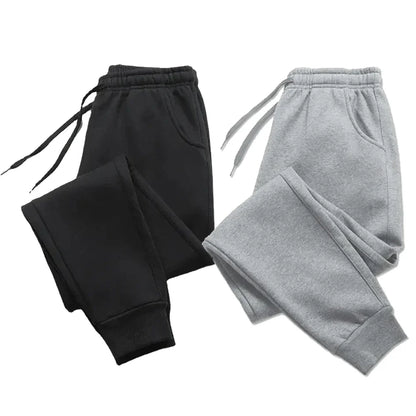 Mens Casual Pants Autumn Winter Fleece Sweatpants Men Running Jogger