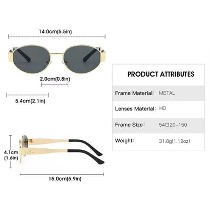 Luxury Metal Brand Sunglasses for Men and Women Unisex Designer