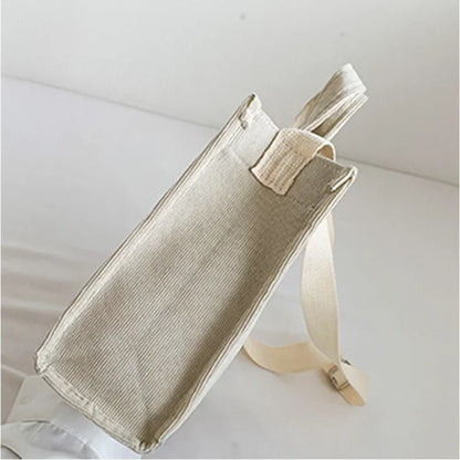 Women Handbag Simple Corduroy Portable Large Capacity HandBag Ins