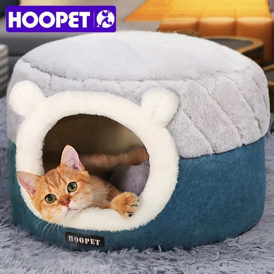 HOOPET Cat Bed House Soft Plush Kennel Puppy Cushion Small Dogs Cats