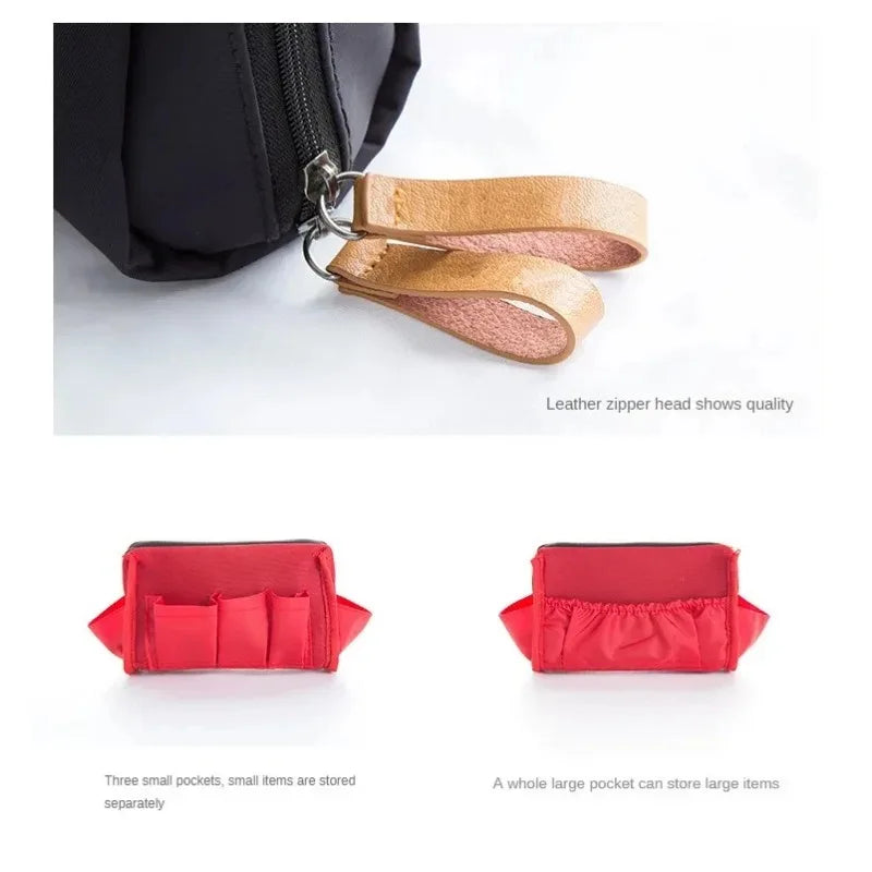 2024 New Women's Small Bag Toiletry Bag Portable Mini Solid Color