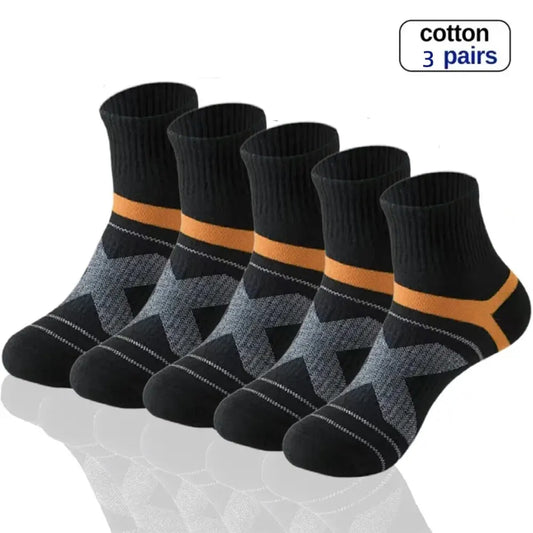 3/5/6 Pairs  Cotton Outdoor Sports Socks, Sweat Absorbing and Odor