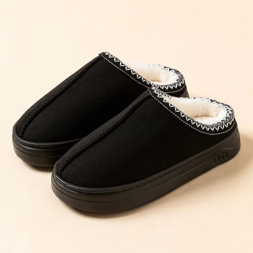 Winter Women's Slipper Fashion Fuzzy Fur Anti-slip Soft Sole Outdoor
