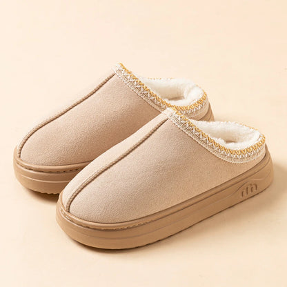 Winter Women's Slipper Fashion Fuzzy Fur Anti-slip Soft Sole Outdoor