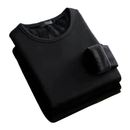 Winter Men's Long-sleeved Thermal Underwer T-Shirt Fleece Bottoming