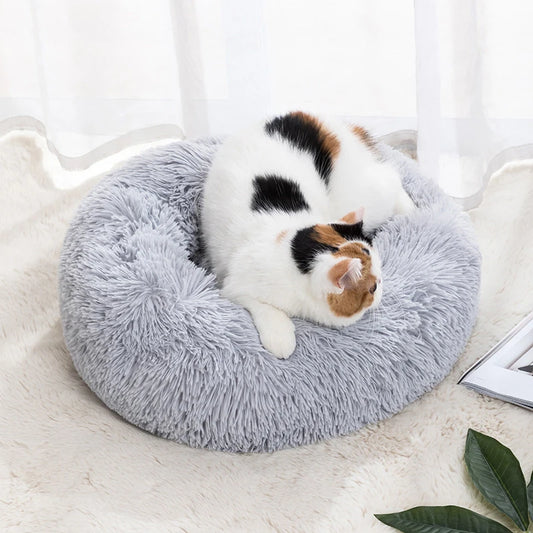 Cat Nest Round Soft Shaggy Mat for Kittens Chihuahua Indoor Dog Cat