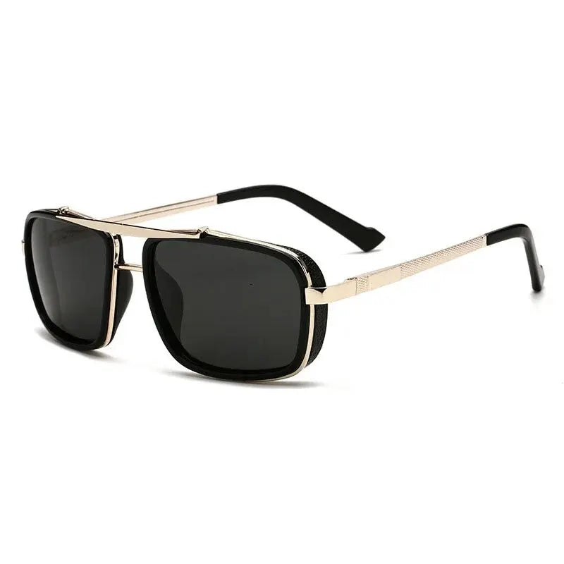 New Sunglasses Punk Sunglasses New Men's Square Uv400 Twin-beam