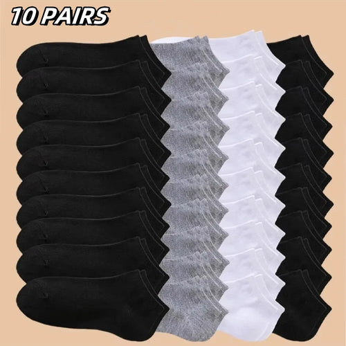 5/10 Pairs Men's Boat Socks Business Sport Sweat Absorption Mature